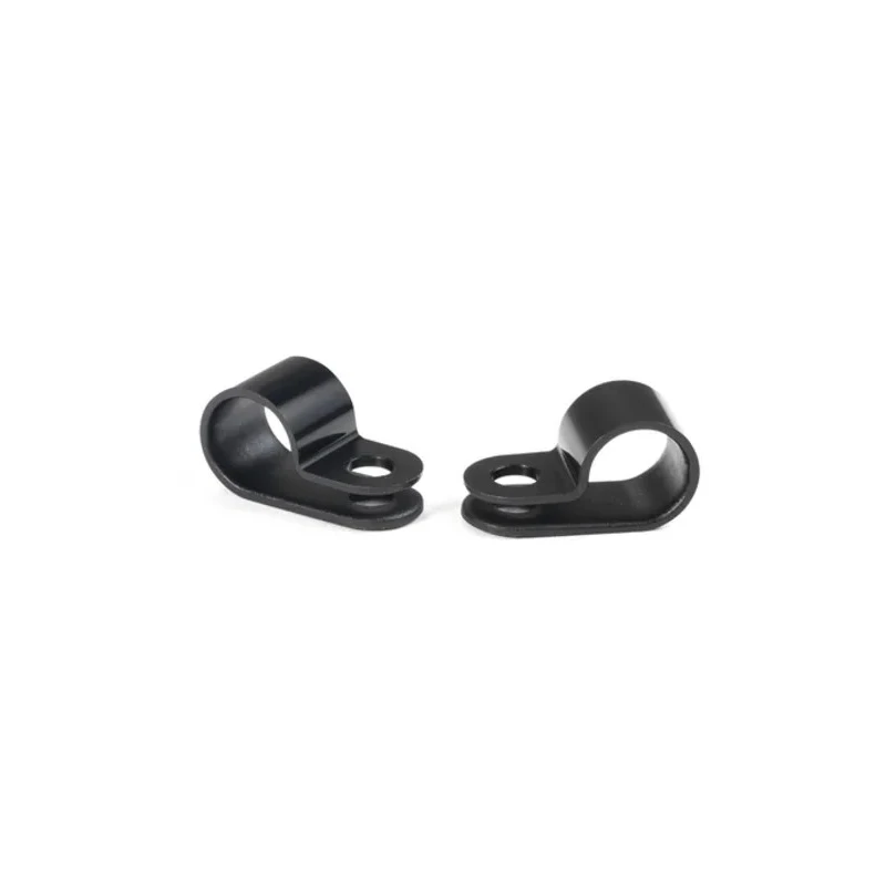 HellermannTyton 11 mm Closed Inside Diameter Black Polyamide P-Clip with 4.2 mm Mounting Hole 211-60005 H6P-PA66HS-BK