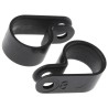 HellermannTyton 14 mm ID Black Polyamide P-Clip, 4.2 mm Fixing Hole Diameter 211-60007 H8P-PA66HS-BK