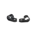 HellermannTyton 14 mm ID Black Polyamide P-Clip, 4.2 mm Fixing Hole Diameter 211-60007 H8P-PA66HS-BK