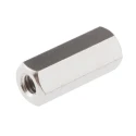 Essentra Brass Hexagonal Female/Female Standoff M4 Thread Size, 18 mm Length, Nickel Finish 301418040050