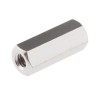 Essentra Brass Hexagonal Female/Female Standoff M4 Thread Size, 18 mm Length, Nickel Finish 301418040050