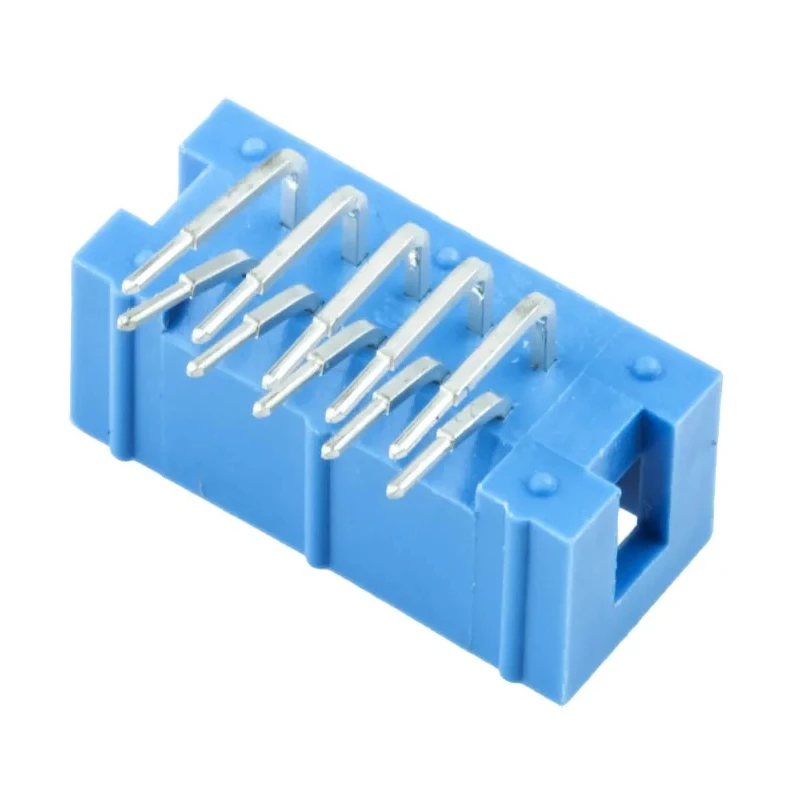 TE Connectivity AMP-LATCH Series Right Angle Through Hole PCB Header, 10 Contacts, 2.54 mm Pitch, 2 Row, Shrouded 2-1761605-3