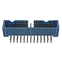 TE Connectivity AMP-LATCH Series Right Angle Shrouded Through Hole PCB Header 26 Contacts 2.54 mm Pitch 250V 1A 2-1761605-9