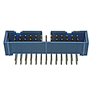 TE Connectivity AMP-LATCH Series Right Angle Shrouded Through Hole PCB Header 26 Contacts 2.54 mm Pitch 250V 1A 2-1761605-9