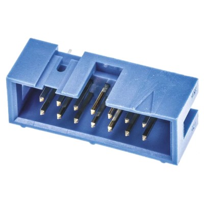 TE Connectivity AMP-LATCH Series Straight Through Hole PCB Header, 14 Contacts, 2.54 mm Pitch, 2 Row, Shrouded 2-1761603-5