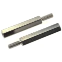 Essentra M3 Standoff Brass, 25 mm Body Length, 10 mm Stud Length, Hex Shape, Nickel Finish 304325040050