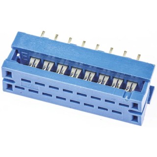 TE Connectivity 16-Way 2-Row Shrouded IDC Connector Male for Cable 250V 1A AMP-LATCH 622 1658525-8