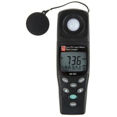 RS PRO Light Meter, Photodiode Sensor, 20 lx to 200000 lx, ±3% Accuracy, Battery Life 200h IM203