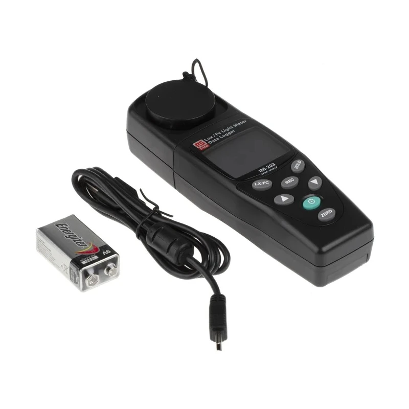RS PRO Light Meter, Photodiode Sensor, 20 lx to 200000 lx, ±3% Accuracy, Battery Life 200h IM203
