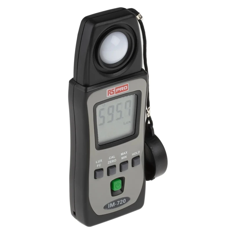 RS PRO Mini Pocket Light Meter IM720, 400 lx to 400000 lx, ±3 % Accuracy, Photodiode Sensor, Battery Powered