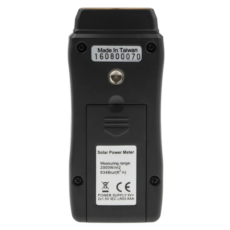 RS PRO Solar Power Meter with 50h Battery Life, Maximum Light Level 1999W/m², Accuracy 10 W/m², Resolution 1 W/m² 106-5313