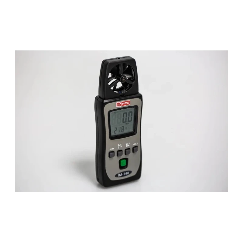 RS PRO Rotary Vane Anemometer Measures Air Velocity Temperature 25 m/s IM-740