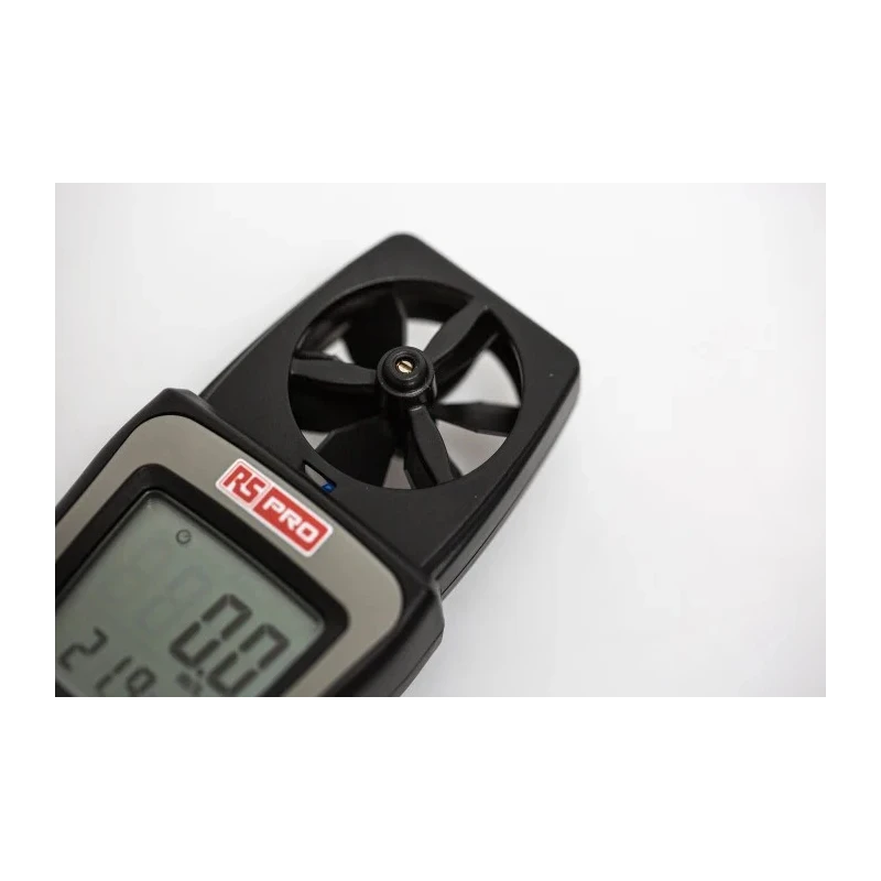 RS PRO Rotary Vane Anemometer Measures Air Velocity Temperature 25 m/s IM-740