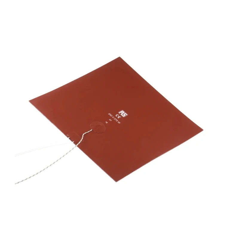 RS PRO Silicone Heater Mat 240V AC 275W Square 250 mm x 250 mm 106-5428