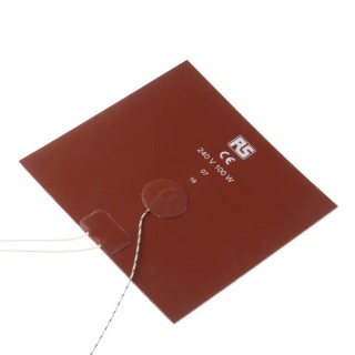 RS PRO Silicone Heater Mat 240V AC 100W Square 150mm 150mm 106-5426