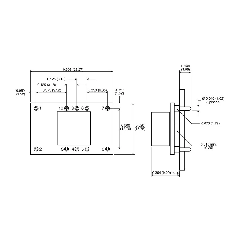 Artesyn / Advanced Energy DC/DC Converter Through Hole 12V DC Input, 1.2V / 5.5V DC Output, 10A, 55W, 85°C PTH12060