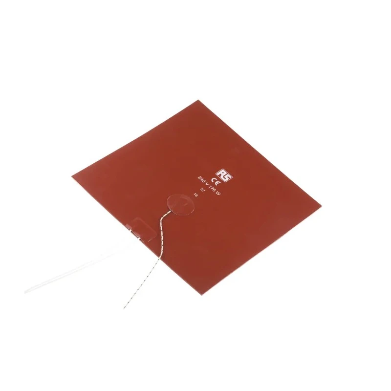 RS PRO Silicone Heater Mat 240V AC 176W Square 200mm x 200mm 106-5427