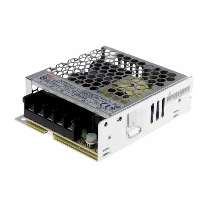 MEAN WELL Switching Power Supply 15V DC 51W 3.4A Chassis Mount LRS-50-15