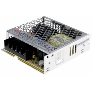 MEAN WELL 75W Switching Power Supply 15V DC, Chassis Mount, LRS-75-15