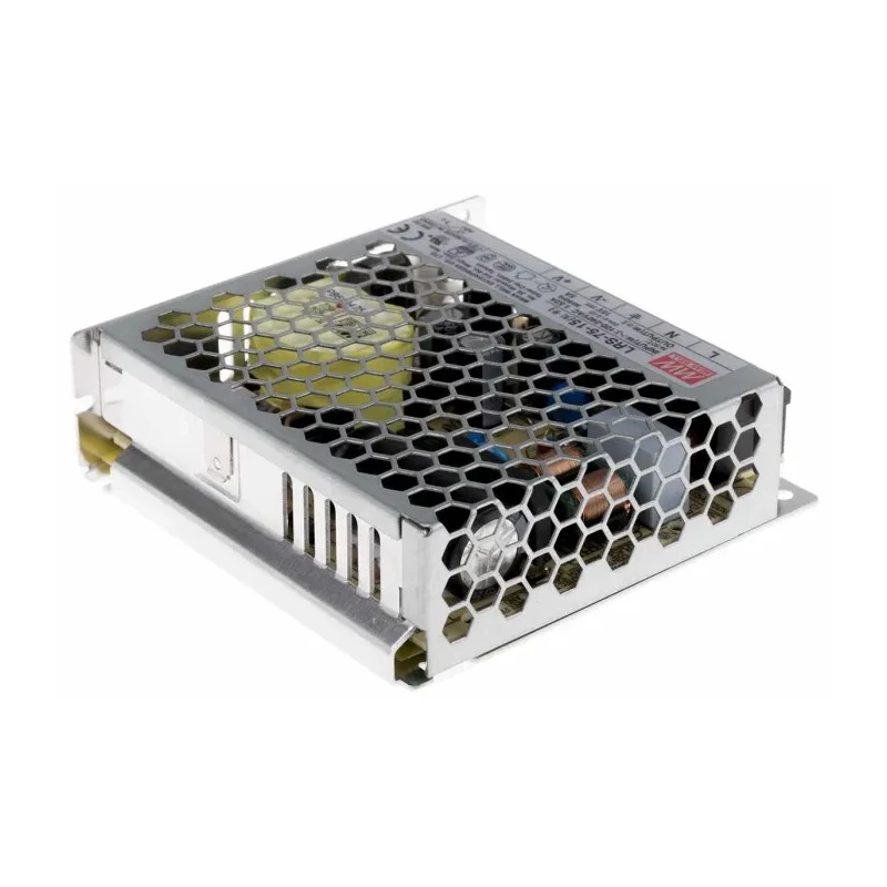 MEAN WELL 75W Switching Power Supply 15V DC, Chassis Mount, LRS-75-15