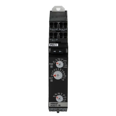Omron Multifunction DIN Rail Timer Relay, 4-Contact DPDT, 24-240 V AC/DC, 0.1 s to 100 h Time Range H3DT