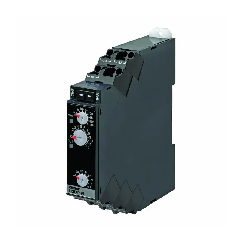 Omron Multifunction DIN Rail Timer Relay, 4-Contact DPDT, 24-240 V AC/DC, 0.1 s to 100 h Time Range H3DT