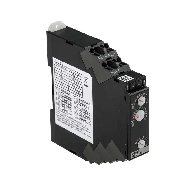 Omron Multifunction DIN Rail Timer Relay, 4-Contact DPDT, 24-240 V AC/DC, 0.1 s to 100 h Time Range H3DT