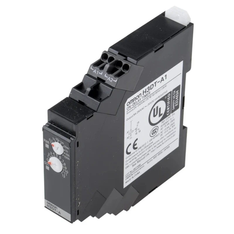 Omron DIN Rail Timer Relay, 2-Contact, 240 V dc 24V ac, 240 V ac, 0.1 s to 1200 h, ON Delay, SPDT Switch H3DT