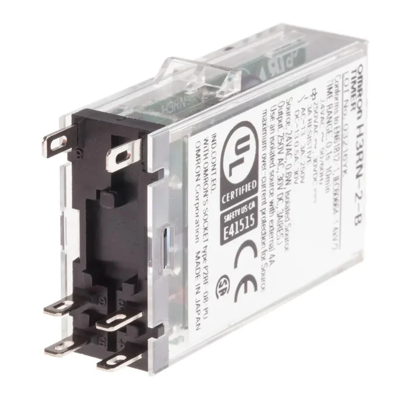 Omron Solid State Timer Front Mount DPST 2-Contact Multifunction 12 to 24 V dc 24V ac 0.1 s to 10 min H3RN