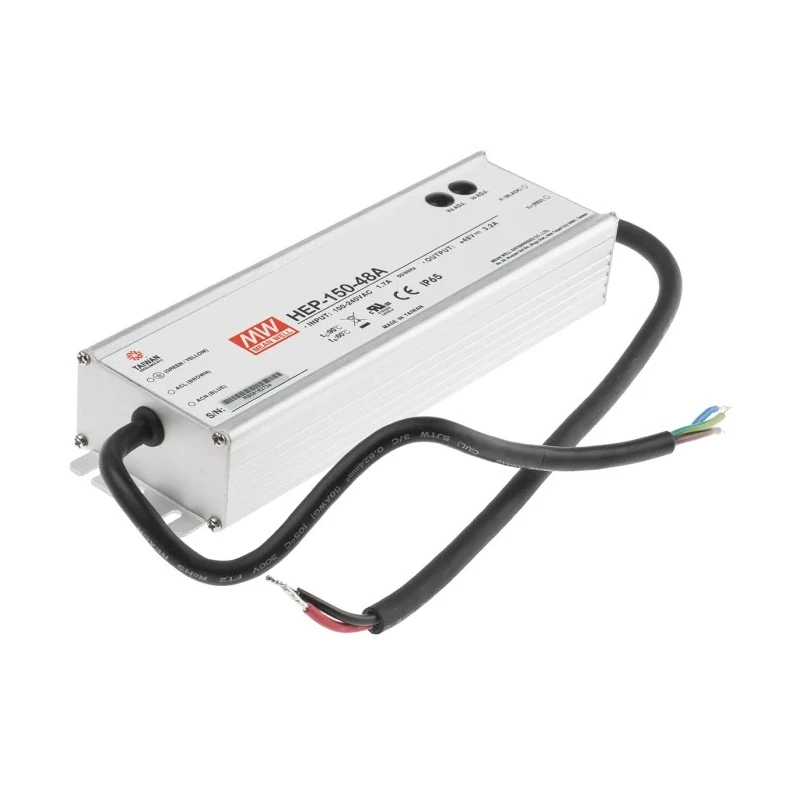 MEAN WELL Industrial Grade Switching Power Supply 48V DC, 153.6W, High Efficiency, Aluminium Chassis HEP-150-48A
