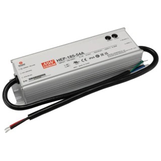 MEAN WELL Industrial Grade Chassis Mount Switching Power Supply 54V DC, 186W, 3.45A Output, Efficiency 94% HEP-185-54A