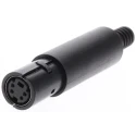 RS PRO 4 Pole Straight Miniature DIN Socket 1A 100V AC Cable Female 463-417