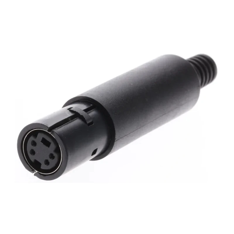 RS PRO 4 Pole Straight Miniature DIN Socket 1A 100V AC Cable Female 463-417