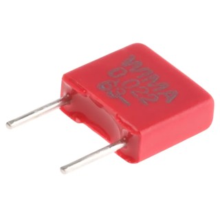 WIMA MKS2 Series Film Capacitor 22nF 40V AC 63V DC Through Hole Mount Metalized Polyester PET 