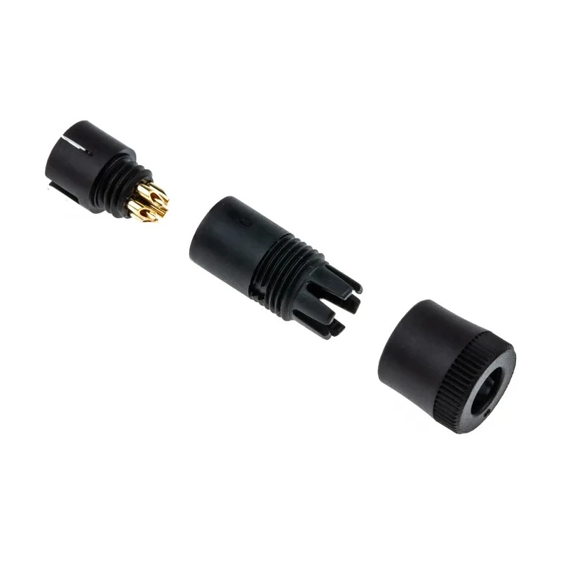 binder Circular Connector Subminiature 8 mm Shell 5 Contacts Plug Male Cable Mount IP40 719 Series 09-9789-71-05