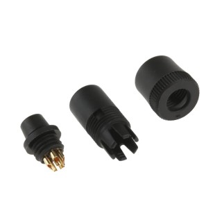 binder Circular Connector, 5 Contacts, Cable Mount, Subminiature Socket, Female, IP40, 60V, 3A, Polyamide 09-9790-71-05