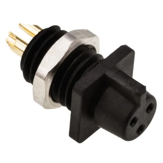 binder Circular Connector 3 Contacts Panel Mount Subminiature Socket Female IP40 719 Series 09-9750-30-03