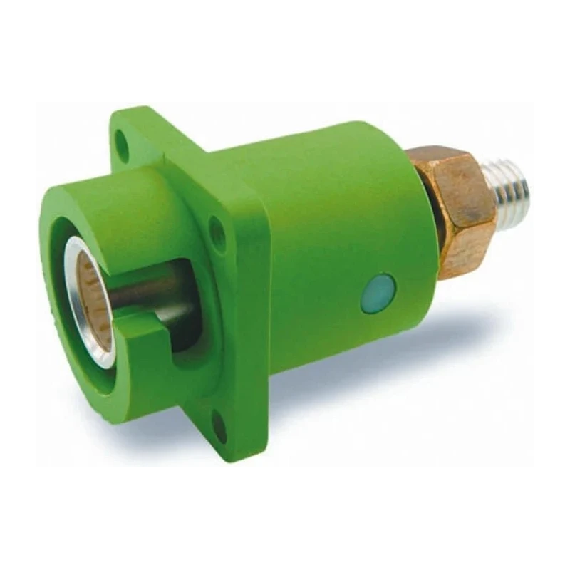 ITT Cannon Panel Mount Industrial Power Mains Connector 1kV Rated 250A Green Veam Snaplock IP67