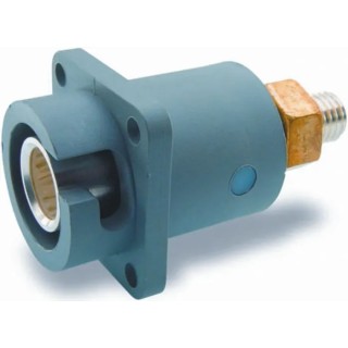ITT Cannon Veam Snaplock IP67 Grey Panel Mount 1P Straight Female Mains Connector 250A 1kV 