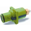 ITT Cannon Veam Snaplock IP67 Green Panel Mount 1P Straight Mains Connector, 250A, 1kV 