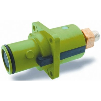 ITT Cannon Veam Snaplock IP67 Green Panel Mount 1P Straight Mains Connector, 250A, 1kV 