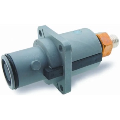 ITT Cannon Veam Snaplock IP67 Grey Panel Mount 1P Straight Mains Connector, 250A, 1kV 