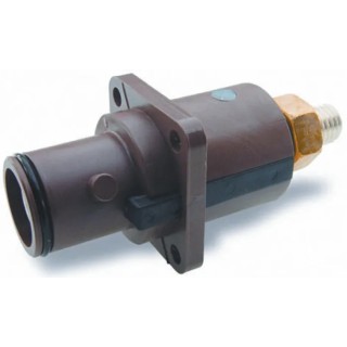 ITT Cannon Veam Snaplock IP67 Brown Panel Mount 1P Straight Mains Connector 250A 1kV 