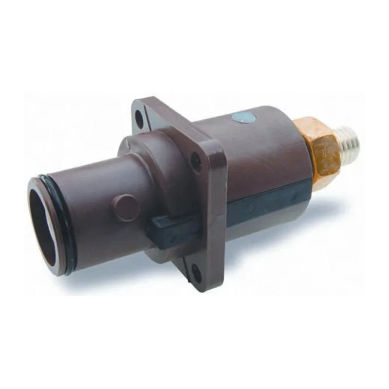 ITT Cannon Veam Snaplock IP67 Brown Panel Mount 1P Straight Mains Connector 250A 1kV 