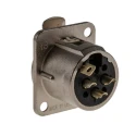 Neutrik Panel XLR Connector, Straight, 50V, Female, 3 Contacts, Silver over Nickel Plating NC3FD-L-1