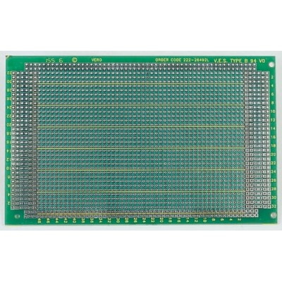 Vero Technologies Matrix Board FR4 Epoxy Glass Fabric Laminate with 42 x 38 1.02 mm Holes, 2.54 mm Pitch, 160 mm x 222-26492