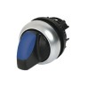 Eaton M22 Series 2 Position Illuminated Selector Switch Head, 23 mm Cutout, Blue Handle, IP66 216831 M22-WRLK-B