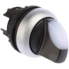 Eaton RMQ-Titan Series 3 Position Illuminated Selector Switch Head 23mm Cutout White Handle IP66 216843 M22-WRLK3-W