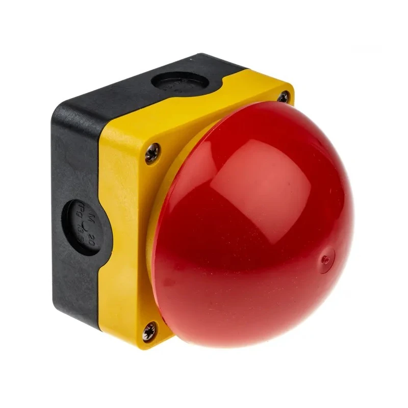 Eaton FAK Series Maintained Push Button Complete Unit Surface Mount DPNC IP69K IP67 94mm 6A 256790 FAK-R/V/KC02/IY