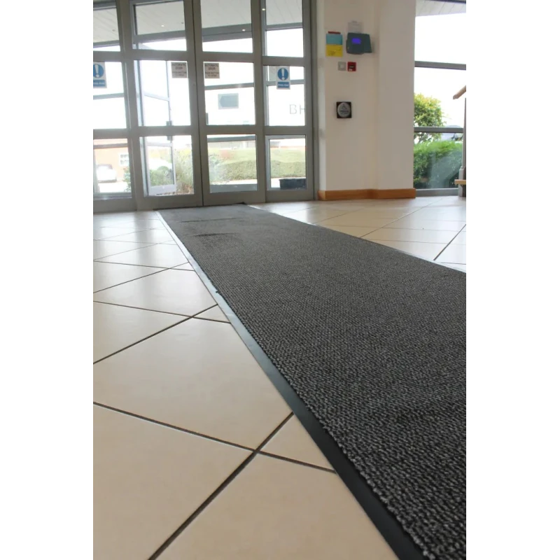 Coba Europe Entrance Mat Cutpile Indoor Use Grey Black 900mm x 1.5m x 7mm VP010602